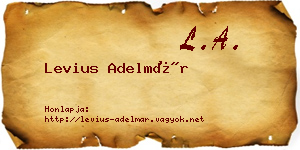 Levius Adelmár névjegykártya